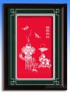 54第一代传人李珠琴的刻纸艺术图案“桂馥秋日”