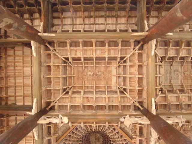 元妙观大殿木构-平棋