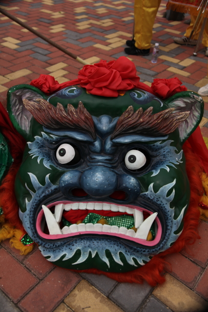 图52  石狮卢厝狮阵青狮头    摄影：孙秀锦