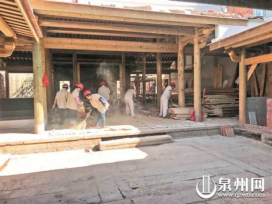 台魁巷7—1号古民居修缮工程现场